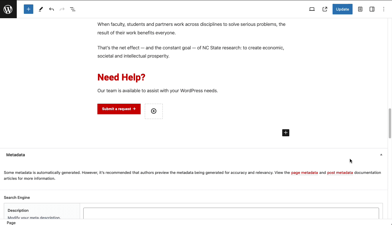 Creating a synced pattern in WordPress