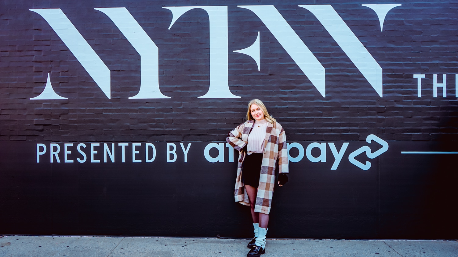 student at New York Fashion Week