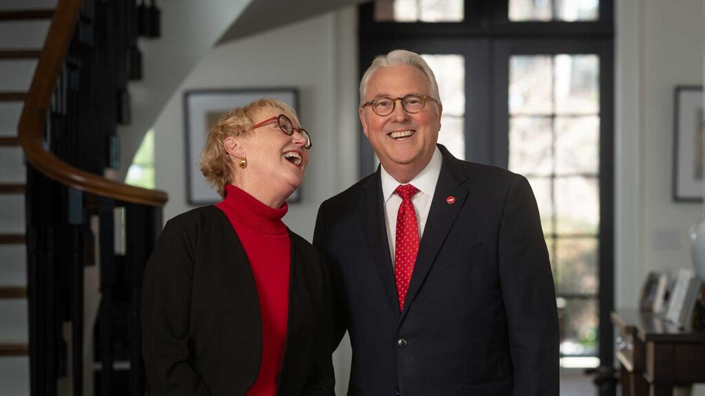 Chancellor Randy Woodson and his wife, Susan.